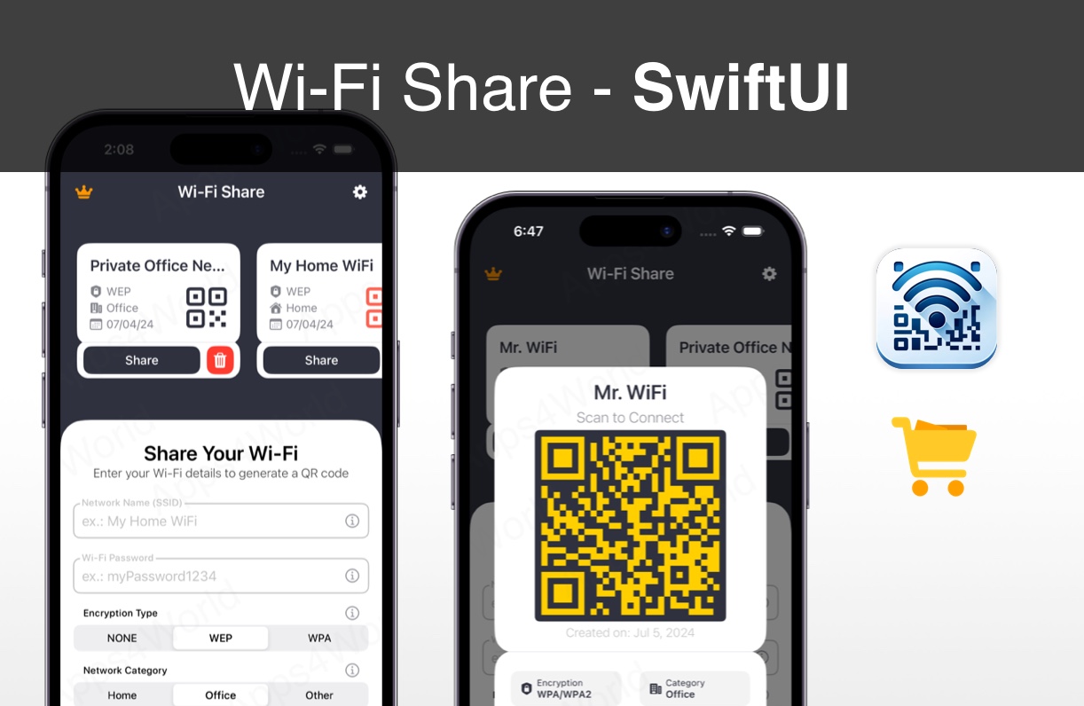 Wi-Fi Share iOS app template